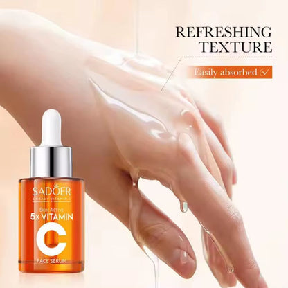 5Xvitamin C Facial Cleanser,Lotion,Eye Cream,Face Serum Whitening Brightening,Reduce Dullness of Skin Tone Skin Care Products