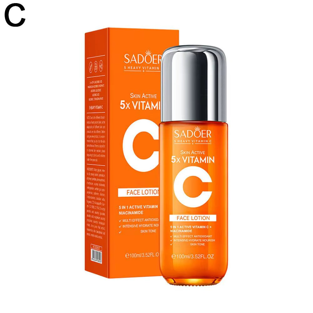 5Xvitamin C Facial Cleanser,Lotion,Eye Cream,Face Serum Whitening Brightening,Reduce Dullness of Skin Tone Skin Care Products